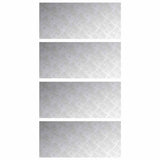 Stair Tread Rectangular 4 pcs Silver 90 x 40 cm Aluminium 4104338