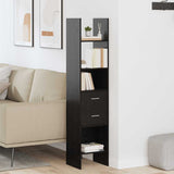 Book Cabinet Black oak 40 x 35 x 180 cm Engineered wood 875441