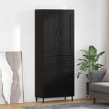 Highboard with Drawer 2 pcs Black Oak Engineered Wood 3416164