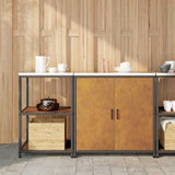 Kitchen Storage Set HATTEM 2 pcs Rusty Steel 3392686