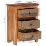 Side Cabinet 55x33x75 cm Solid Wood Acacia 354322