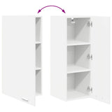 Hanging Cabinet with Door White 30 x 31 x 80 cm Engineered Wood 884242