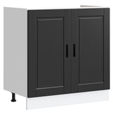 Sink Base Cabinet with Door Porto 2 pcs Black 80 x 46 x 84.5 cm 3315022