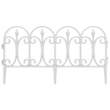 Lawn Edgings 17 pcs White 10 m PP 318294