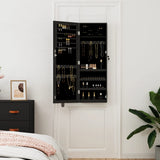 Mirror Jewellery Cabinet Wall Mounted Black 37.5x10x106 cm 353218