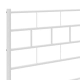 Metal Bed Frame without Mattress with Headboard White 90x190cm 355700