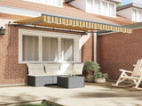 Retractable Awning Yellow 350 x 200 cm Fabric 3329706
