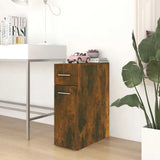 Apothecary Cabinet Smoked Oak 20x45.5x60 cm Engineered Wood 815864