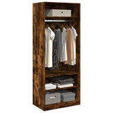 Wardrobe Smoked Oak 80x50x200 cm Engineered Wood 3307697