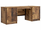 Desk with Shelf Old Wood 142.5 x 50 x 75 cm Engineered Wood 3414646