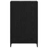 Highboard Black Oak 70 x 31 x 115 cm Engineered Wood and Iron 880700