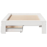 Bed Frame without Mattress White 100x200 cm Solid Wood Pine 3309006