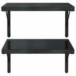 Wall Shelves 2 pcs 50x40 cm Black Stainless Steel 3214517