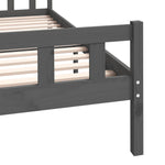 Bed Frame without Mattress Grey Solid Wood 120x200 cm 810676