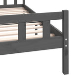 Bed Frame without Mattress Grey Solid Wood 120x200 cm 810676