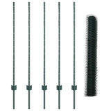 Welded Wire Fence 10 x 1.2 m PVC-Coated Steel Green 3336686