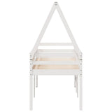 High Sleeper Bed without Mattress White 90x200 cm Solid Wood Pine 3282093