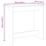 Bar Table Concrete Grey 102x50x103.5 cm Engineered Wood 854430
