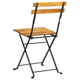 Garden Chair Set of 2 Brown and Black 313160