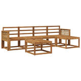 Outdoor Sofa Set 6 pcs Natural Solid Acacia Wood 3385155