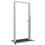 ZNTS Outdoor Shower with Tray WPC Stainless Steel 3051294