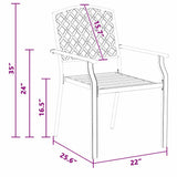 Garden Chair 2 pcs Anthracite 56 x 65 x 89 cm Steel 362775
