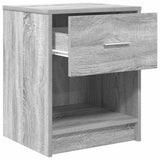 Bedside Cabinets 2 pcs with Drawer Grey Sonoma 40x34x50 cm 858778