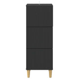 Drawer Cabinet Black 33 x 34.5 x 90 cm Engineered Wood 894616