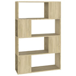 Book Cabinet Room Divider Sonoma Oak 80x24x124.5 cm Engineered Wood 809137