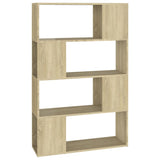 Book Cabinet Room Divider Sonoma Oak 80x24x124.5 cm Engineered Wood 809137
