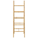 Double Towel Ladder with 5 Rungs Bamboo 50x160 cm 243714
