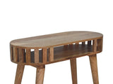 Solid Wood Ariella Console Table, Open Shelf, Nordic Legs, Brown B2743P403465