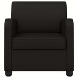 Armchair Black Faux Leather 42043433