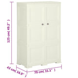 Cabinet Vanilla Ice Plastic Compact Cabinet Rectangular 340591