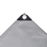 Tarpaulins Grey 3 x 4 m Canvas with PVC Coating 43810