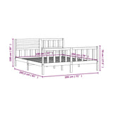 Bed Frame without Mattress White Super King Solid Wood 3101169