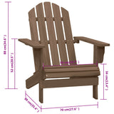 Garden Chair Brown Hardwood Medium Durable Vintage 45703