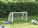 Kids' Football Goals 2 pcs with Ball White 64x35x48 cm Metal 4008436