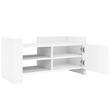 TV Cabinet White 80x35x40 cm Engineered Wood 848367