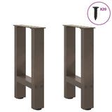 Coffee Table Legs Natural Steel 2 pcs 38x cm Steel 4013279