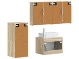 Bathroom Furniture Set 4 pcs Sonoma Oak 3407449