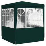 Professional Party Tent with Side Walls 2x2 m Green 90 g/m 48532