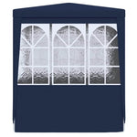 Professional Party Tent with Side Walls 2.5x2.5 m Blue 90 g/m 48519