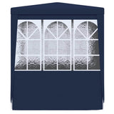 Professional Party Tent with Side Walls 2.5x2.5 m Blue 90 g/m 48519