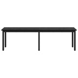 Bench Black Oak 160 x 35 x 45 cm Engineered Wood 892602