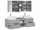 Bathroom Furniture Set 4 pcs Grey Sonoma 3406908
