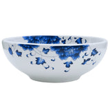 Countertop Basin White and Blue Round 41x14 cm Ceramic 155048