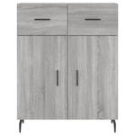 Highboard Grey Sonoma 69.5x34x180 cm Engineered Wood 3198167