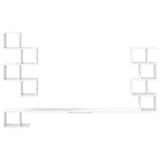 Wall-Mounted TV Shelf White 180 x 15 x 94 cm Engineered Wood 8012292