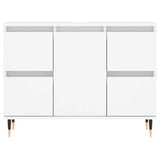 Bathroom Cabinet White 80x33x60 cm Engineered Wood 831644